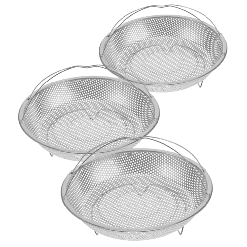 MUCKLILY 3 Stücke Teiliges Dampfgarer aus Multifunktionale Dampfsteamer Einsätze für Töpfe zum Dämpfen Abtropfen und Waschen von Gemüse und Fisch von MUCKLILY