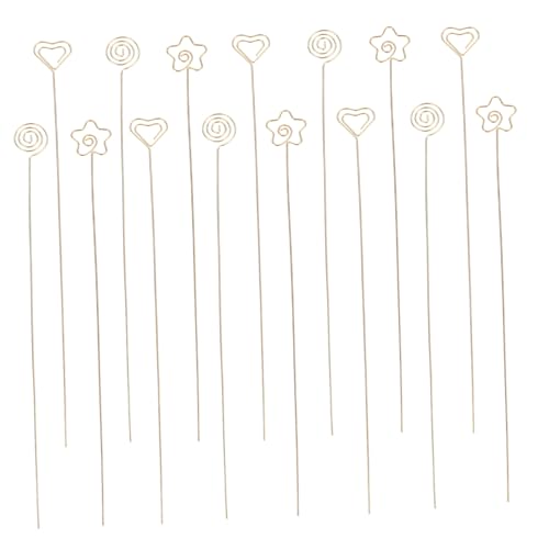MUCKLILY 30 Stück Teiliges Metall kartenhalter Dekorative Memo clips in Herz und Rund Vielseitig für Blumenstrauß dekoration und DIY Langlebige Stahlclips für Karten und Notizen von MUCKLILY
