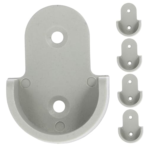 MUCKLILY 30stücke Kunststoff Kleiderstangen Halterung Wandmontierte Stützstruktur Für Garderobe Rostfrei Und Langlebig Einfacher Aufbau Platzsparendes Design Vielseitig Einsetzbar von MUCKLILY