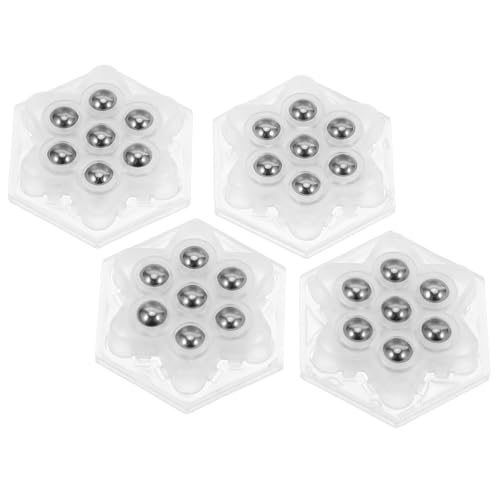 MUCKLILY 32 Stück Teiliges Mini Möbelrollen Selbstklebend Edelstahl Kugellager Leise Lenkrollen Drehbar Robuste Schwerlast Möbel Aufbewahrungsboxen und Geräte von MUCKLILY
