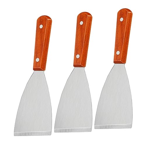 MUCKLILY 3Stücke Teiliges Grillschaber Ergonomischem Holzgriff für Steak Pizza und Bbq Leicht zu Reinigen und Komfortabel der Handhabung MUCKLILY 3Stücke Teiliges Grillschaber Ergonomischem Holzgriff für Steak Pizza und Bbq Leicht zu Reinigen und Komfortabel der Handhabung von MUCKLILY