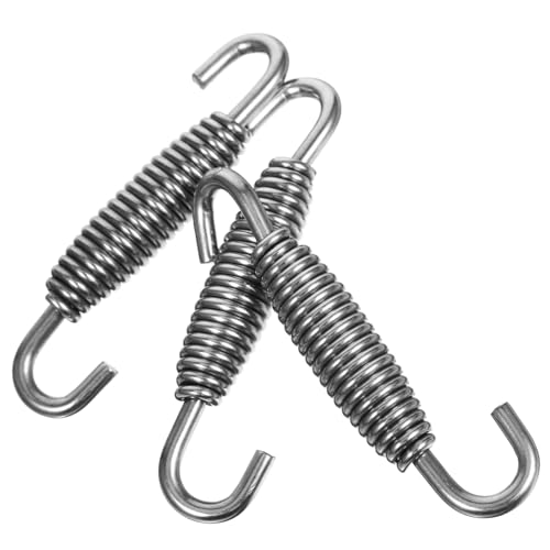 MUCKLILY 3stücke Auspuff Federn Motorrad Rohrfeder Federhaken Edelstahl Rohr Federn Für Auspuff Rohre Wirbelhaken von MUCKLILY