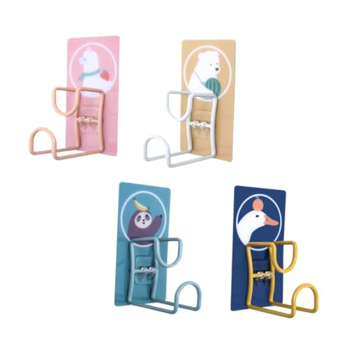 MUCKLILY 4 STÜCKE Cartoon Hängende Haken aus Hochwertigem Kunststoff kein Bohren Multifunktionaler Waschbeckenhalter für Badezimmer und Küche Platzsparend Geeignet für Handtücher und MUCKLILY 4 STÜCKE Cartoon Hängende Haken aus Hochwertigem Kunststoff kein Bohren Multifunktionaler Waschbeckenhalter für Badezimmer und Küche Platzsparend Geeignet für Handtücher und von MUCKLILY