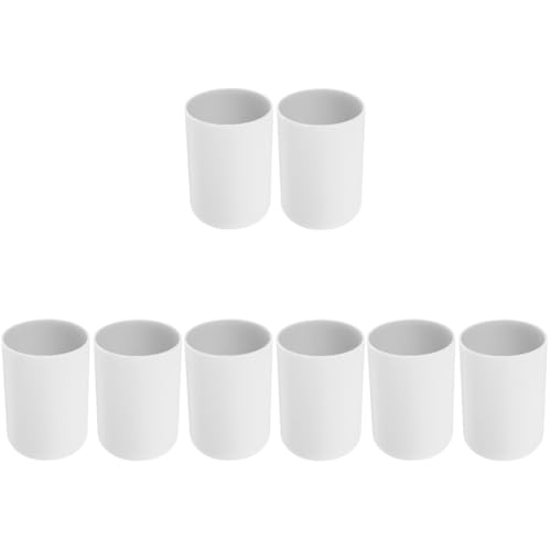 MUCKLILY 4 Sätze Zahnputzbecher Eisbecher Tasse Trinkbecher Thermalwasserflasche Wiederverwendbare Becher Plastik Becher Zahnbürstenhalter Für Badezimmer Zahnpastabecher Pp Weiß 2 Stück * 4 von MUCKLILY