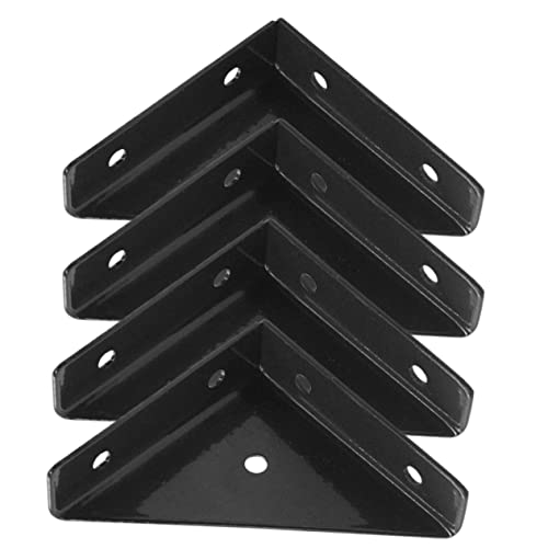 MUCKLILY 4 Stück Dreieckige Eckwinkel Klammern Für Möbel Sicherheitswinkel Aus Stahl Schwarz Für Regal Und Schrankmontage Vielseitig Einsetzbar MUCKLILY 4 Stück Dreieckige Eckwinkel Klammern Für Möbel Sicherheitswinkel Aus Stahl Schwarz Für Regal Und Schrankmontage Vielseitig Einsetzbar von MUCKLILY