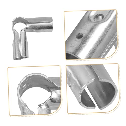 MUCKLILY 4 Stück Edelstahl Rohrverbinder Kettenzaun Klemme Stabile Verbindung für Gewächshausregal Reparatur Kleine Klammern Langlebig Robust von MUCKLILY