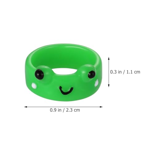 MUCKLILY 4 Stück Frosch Fingerringe für Mädchen und Bunte Cartoon Tier Ringe Verstellbare Kleine Finger Schmuck Dekorative Resin Ringe in Grün Niedliche Geschenkidee MUCKLILY 4 Stück Frosch Fingerringe für Mädchen und Bunte Cartoon Tier Ringe Verstellbare Kleine Finger Schmuck Dekorative Resin Ringe in Grün Niedliche Geschenkidee von MUCKLILY
