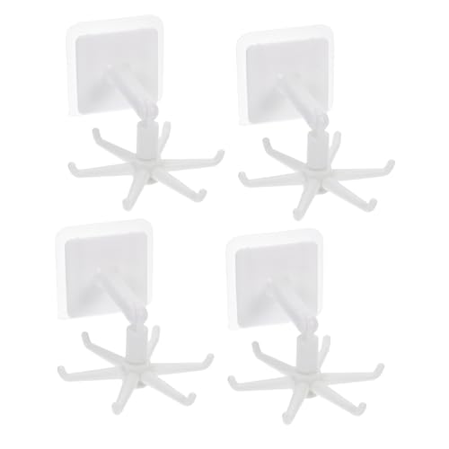 MUCKLILY 4 Stück Multifunktionale Drehbare Küchenhalterung mit Haken aus Robustem Material Wandmontierbarer Utensilienhalter zur Praktischen Aufbewahrung von Spachteln Suppenkellen und MUCKLILY 4 Stück Multifunktionale Drehbare Küchenhalterung mit Haken aus Robustem Material Wandmontierbarer Utensilienhalter zur Praktischen Aufbewahrung von Spachteln Suppenkellen und von MUCKLILY