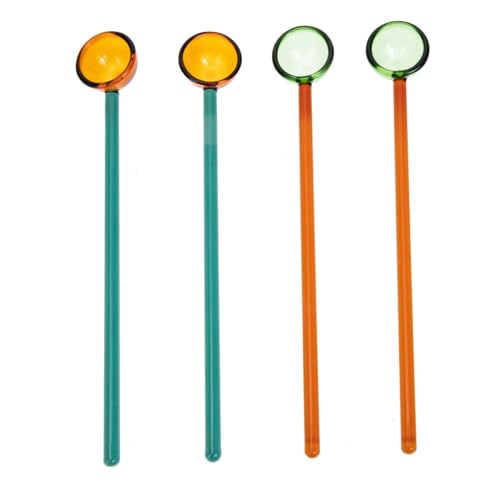 MUCKLILY 4 Stück Teiliges Bunte Glaslöffel Hitzebeständige Dessert Suppenlöffel mit Langem Griff für Kaffee Suppe Brei Vielseitig Einsetzbar für Zuhause und Gastronomie MUCKLILY 4 Stück Teiliges Bunte Glaslöffel Hitzebeständige Dessert Suppenlöffel mit Langem Griff für Kaffee Suppe Brei Vielseitig Einsetzbar für Zuhause und Gastronomie von MUCKLILY