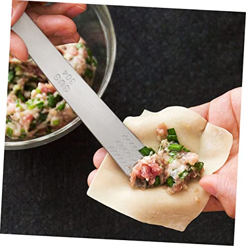 MUCKLILY 4 Stück Teiliges Dumpling Fülllöffel aus Edelstahl Glatte Oberfläche Praktische Teigtaschenfüllhilfe für Schnelles und Sauberes Wonton Dumpling herstellen von MUCKLILY