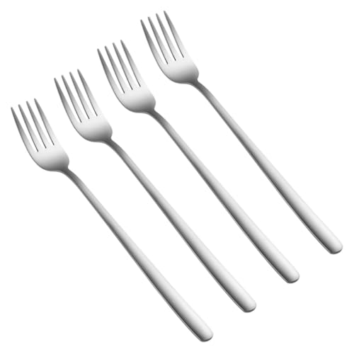 MUCKLILY 4 Stück Teiliges Edelstahl Barbecue Gabeln Rostfrei Stabiles Design Vielseitig für Salat Vorspeisen und Dessert für Küche Party Restaurant und Buffet von MUCKLILY