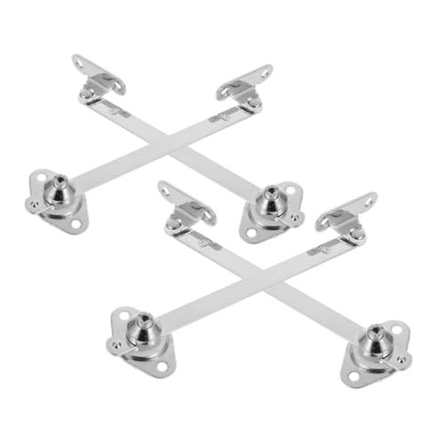 MUCKLILY 4 Stück Teiliges Schrankstützstreben aus Edelstahl Sanft Schließende Klappstütze mit Hoher Tragkraft Platzsparende Pulldown Mechanik für Küchenschränke und Kompakte Wohnbereiche von MUCKLILY
