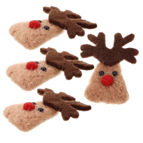 MUCKLILY 4 Stück Teiliges Weihnachts Elchköpfe Dekoration für DIY Bastelprojekte Niedliche Cartoon Elchköpfe Vielseitige Ornamente für Weihnachtsbaum und Kränze für Handgefertigte MUCKLILY 4 Stück Teiliges Weihnachts Elchköpfe Dekoration für DIY Bastelprojekte Niedliche Cartoon Elchköpfe Vielseitige Ornamente für Weihnachtsbaum und Kränze für Handgefertigte von MUCKLILY