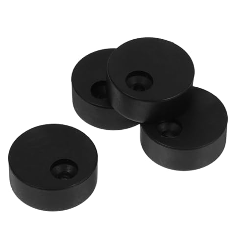 MUCKLILY 4Pcs Scheunentür Anti Separatur Block Schiebetüren Schiebetür Stopp Scheunentürtür Blocker Anti Sprung Pad Anti Jump Tür Stopp Block Scheune Teil Schwarzer Kohlenstoffstahl von MUCKLILY
