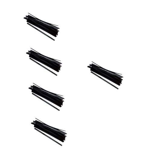 MUCKLILY 5 Sätze Backen Wraps Krawatten Halloween Dekoration Halloween-dekoration Geschenkverpackung Geburstagsdeko Twist-tie-tool Bindedrahtspule Drehen Eisendraht Black 800 Stück * 5 von MUCKLILY