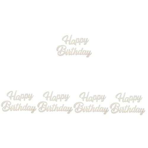 MUCKLILY 5 Sätze Geburtstagsschild Aus Holz Hängend Alles Zum Geburtstag Zeichen Dekoration Retro Kleines Happy Birthday Schild Alles Zum Geburtstag-Plakette von MUCKLILY
