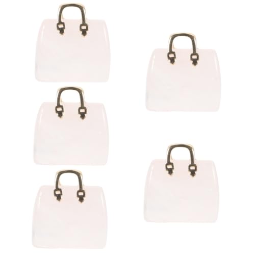MUCKLILY 5 Stück Kristall Handtaschen Figurine Desktop Dekoration im Handtaschen Design aus Natürlichem Stilvolles Wohnaccessoire für Kreative im Wohnzimmer oder Büro von MUCKLILY