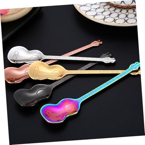 MUCKLILY 5 Stück Teiliges Edelstahl Gitarrenlöffel mit Glatten Kanten Rostfrei Ergonomisch für Modisch und Langlebig für Restaurant Tee und Dessert Vielseitig für Alltag und Partys MUCKLILY 5 Stück Teiliges Edelstahl Gitarrenlöffel mit Glatten Kanten Rostfrei Ergonomisch für Modisch und Langlebig für Restaurant Tee und Dessert Vielseitig für Alltag und Partys von MUCKLILY