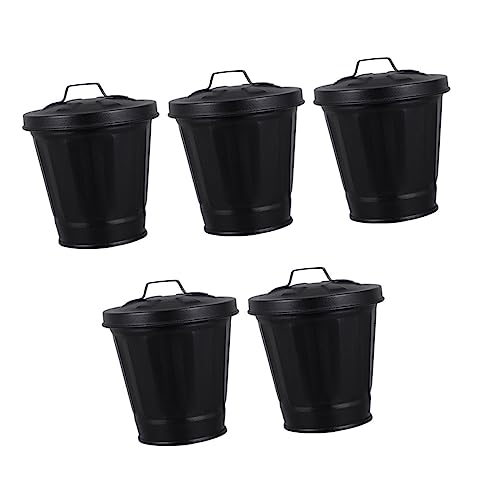 MUCKLILY 5 Stück Teiliges Mini mülleimer Robustem Verzinktem Kleiner Tischabfalleimer mit Deckel Dekorativer Staubbehälter für Schreibtisch Büro Wohnzimmer und Küche Kompakter Tiny Trash MUCKLILY 5 Stück Teiliges Mini mülleimer Robustem Verzinktem Kleiner Tischabfalleimer mit Deckel Dekorativer Staubbehälter für Schreibtisch Büro Wohnzimmer und Küche Kompakter Tiny Trash von MUCKLILY