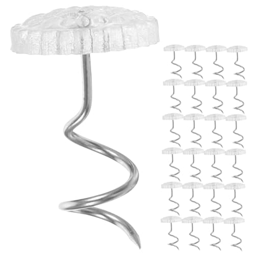 MUCKLILY 50 Stück Spiralförmige Sofa nägel Transparent Kunststoff Dekorative Möbel Tacks Für Sofa Bettlaken Befestigung rutschfeste Polsternägel Für Couch Und Stuhl Praktisch Und Langlebig von MUCKLILY