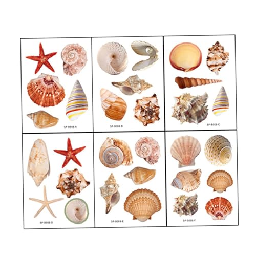 MUCKLILY 6 Blätter Teiliges Selbstklebende Anti-rutsch Aufkleber mit Muschelmotiv wasserdichte Badewannen Duschmatte rutschfeste Bodenverzierung für Kindersicheren Badespaß MUCKLILY 6 Blätter Teiliges Selbstklebende Anti-rutsch Aufkleber mit Muschelmotiv wasserdichte Badewannen Duschmatte rutschfeste Bodenverzierung für Kindersicheren Badespaß von MUCKLILY