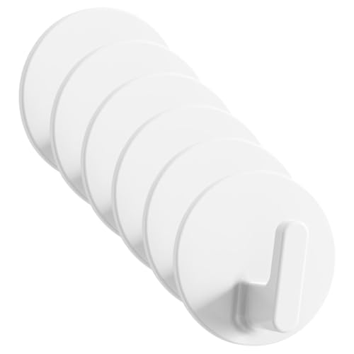 MUCKLILY 6 Stck. Selbstklebende Wandhaken Weiß Kleine Robuste Kunststoffhaken ohne Bohren für Küche Bad Flur als Handtuchhalter und Schlüsselhaken Vielseitig und Einfach zu Montieren MUCKLILY 6 Stck. Selbstklebende Wandhaken Weiß Kleine Robuste Kunststoffhaken ohne Bohren für Küche Bad Flur als Handtuchhalter und Schlüsselhaken Vielseitig und Einfach zu Montieren von MUCKLILY