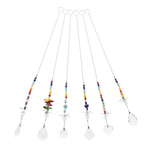 MUCKLILY 6 Stück Metall Kleiner Schmetterlingsanhänger Fenster hängende Ornamente Kristall-Sonnenfänger für den Innenbereich Kristallanhänger Kristallprismen Outdoor- Weißer Kristall von MUCKLILY