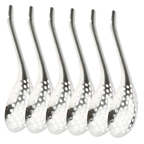 MUCKLILY 6 Stück Teiliges Edelstahl Kaviar Löffel mit Schlitzen Ergonomisch Küchenhelfer für Präzises Portionieren von Kaviar und Empfindlichen Speisen Robust MUCKLILY 6 Stück Teiliges Edelstahl Kaviar Löffel mit Schlitzen Ergonomisch Küchenhelfer für Präzises Portionieren von Kaviar und Empfindlichen Speisen Robust von MUCKLILY