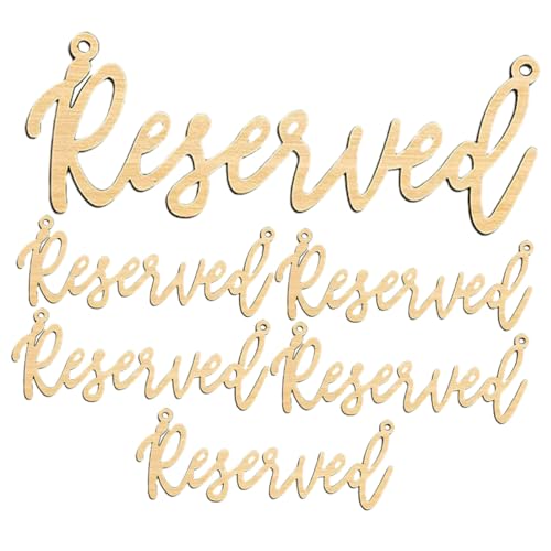 MUCKLILY 6 Stück Teiliges Holz-hängeschild Stühle Reservierte Sitzplatzschilder Stilvolle Party Hochzeitsdeko Wiederverwendbar Beschriftbar mit Öl-Stift Rustikal-moderner Stil MUCKLILY 6 Stück Teiliges Holz-hängeschild Stühle Reservierte Sitzplatzschilder Stilvolle Party Hochzeitsdeko Wiederverwendbar Beschriftbar mit Öl-Stift Rustikal-moderner Stil von MUCKLILY