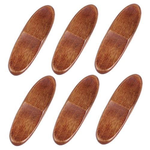 MUCKLILY 6 Stück Teiliges Japanisches Essstäbchenhalter Natürlichem Holz mit Doppeltem Besteckhalter Eleganter Essstäbchen Gabelablage für Stilvolles Tischgedeck von MUCKLILY