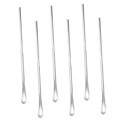 MUCKLILY 6 Stück Teiliges Lange Edelstahl Kaffeelöffel mit Robustem Material Polierte Oberfläche Multifunktional für Kaffee Tee Cocktails und Desserts Spülmaschinenfest Lang Silberfarben MUCKLILY 6 Stück Teiliges Lange Edelstahl Kaffeelöffel mit Robustem Material Polierte Oberfläche Multifunktional für Kaffee Tee Cocktails und Desserts Spülmaschinenfest Lang Silberfarben von MUCKLILY