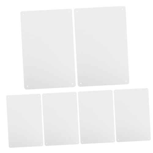 MUCKLILY 6 Stück Teiliges Metall wandschild DIY Blanko Tinplate Schilder Vintage Retro Design Robuste Metallplatte für Innenräume Esszimmer und Wohnkultur von MUCKLILY