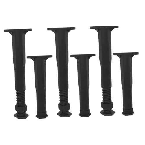 MUCKLILY 6pcs Verstellbare Plastikbettbettbeine Beine T -Form Füße Für Betttischsofa Stuhl Kommode von MUCKLILY