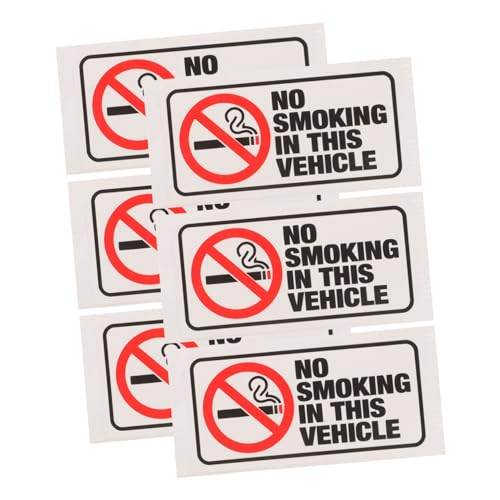 MUCKLILY 6stücke Rauchen Verboten Aufkleber Für Auto Warnschild Etikett Für Fahrzeug Rauchverbotsschild Aufkleber Label Selbstklebend Nicht Leicht Abfallen MUCKLILY 6stücke Rauchen Verboten Aufkleber Für Auto Warnschild Etikett Für Fahrzeug Rauchverbotsschild Aufkleber Label Selbstklebend Nicht Leicht Abfallen von MUCKLILY