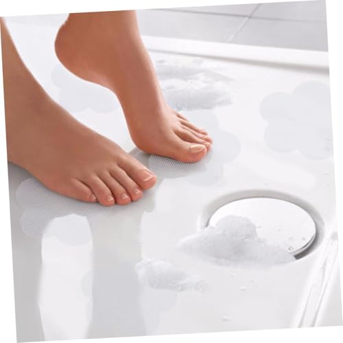 MUCKLILY 8 Stück Teiliges Anti rutsch Blumenmuster Selbstklebende rutschfeste Matten für Badezimmer Dusche und Haushalt Transparenter Bodenschutz Leicht zu Reinigen und Schonend für Böden von MUCKLILY
