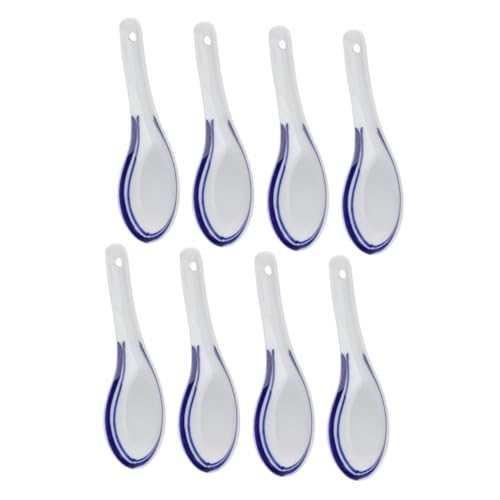 MUCKLILY 8 Stück Teiliges Chinesische Keramik Löffel Haushalt Esslöffel Vielseitig Verwendbar Ergonomisch Geformt Haftend für Suppe Reis Desserts und Ramen MUCKLILY 8 Stück Teiliges Chinesische Keramik Löffel Haushalt Esslöffel Vielseitig Verwendbar Ergonomisch Geformt Haftend für Suppe Reis Desserts und Ramen von MUCKLILY