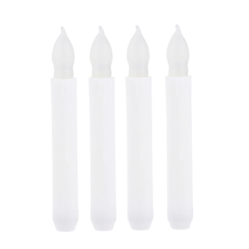 MUCKLILY 8 Stück Teiliges LED Stabkerzen Flameless Rauch Geruchslos Gelb Flackernd Batteriebetrieben Dekorative Lange Kerzenlichter für Halloween Weihnachtsdeko Sicher für ohne von MUCKLILY