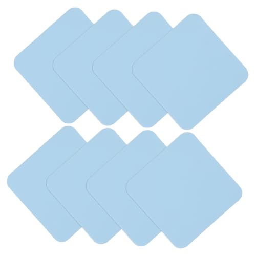 MUCKLILY 8 Stück Teiliges Silikon für Heiße Speisen rutschfeste Untersetzer für Töpfe und Schalen Hitzebeständige Matte für Küche und Essbereich Elegantem Hellblau von MUCKLILY