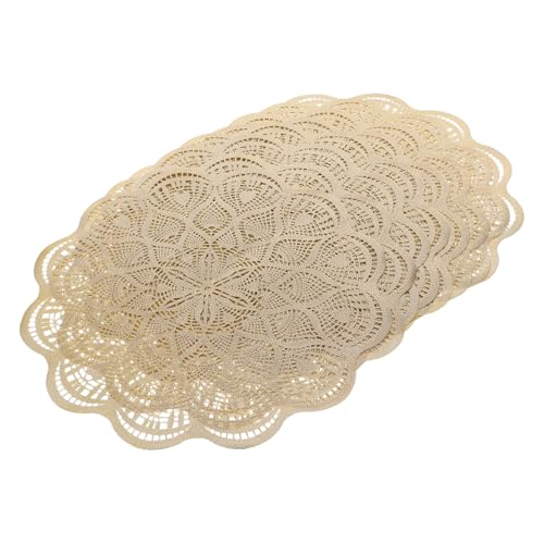 MUCKLILY 8stücke Runde Tischsets Aus PVC rutschfeste Unterseite Für Hochzeiten Und Feiertagspartys Leicht Zu Reinigen Für Esstische Und Couchtische von MUCKLILY