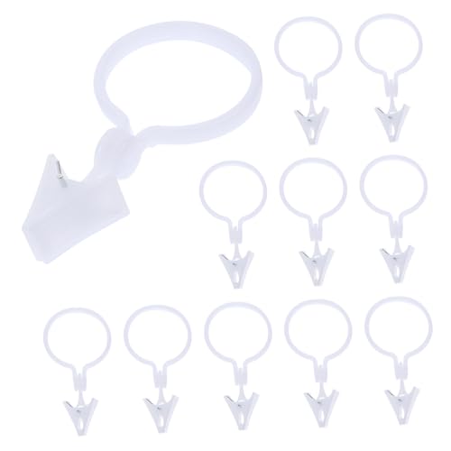 MUCKLILY 80 Stück Teiliges Weiße Gardinenringe mit Clips Langlebige Einfach zu Installierende Vorhangringe für Vorhänge und Duschvorhänge Ersatz vorhanghalter für Wohnzimmer und MUCKLILY 80 Stück Teiliges Weiße Gardinenringe mit Clips Langlebige Einfach zu Installierende Vorhangringe für Vorhänge und Duschvorhänge Ersatz vorhanghalter für Wohnzimmer und von MUCKLILY