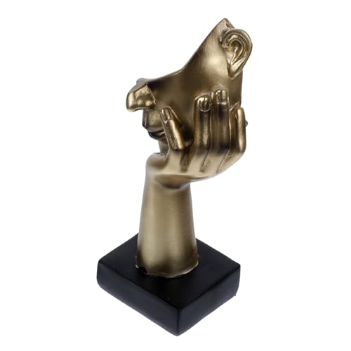 MUCKLILY Abstrakte Frauengesicht Statue aus Hochwertigem Harz Stilvolle Skulptur für Wohnzimmer und Büro Moderne Dekofigur für Bücherregal Tisch und Home Decor Langlebig und Kunstvoll von MUCKLILY