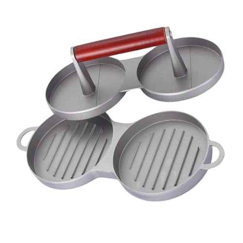 MUCKLILY Aluminium Burgerpresse Burger Patty Maker mit Griff Doppel pressform für Gleichmäßige Patties Praktisches Burger Smasher Tool und Fleischpasteten Einfache Handhabung MUCKLILY Aluminium Burgerpresse Burger Patty Maker mit Griff Doppel pressform für Gleichmäßige Patties Praktisches Burger Smasher Tool und Fleischpasteten Einfache Handhabung von MUCKLILY
