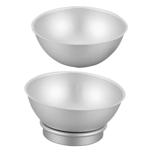 MUCKLILY Aluminium Halbkreisform DIY Halbkugel Backform mit Sockel für Badekugelform Seifenformen Wiederverwendbar Einfach zu Reinigen und Aufbewahren von MUCKLILY