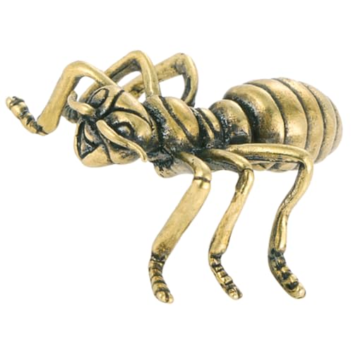 MUCKLILY Ant Desktop Decor Vintage Stil Kupfer Figurine Handgefertigte Miniatur Insekten Skulptur für Büro Wohnzimmer und Regal Hochwertige Haushaltsdekoration und Geschenkidee von MUCKLILY
