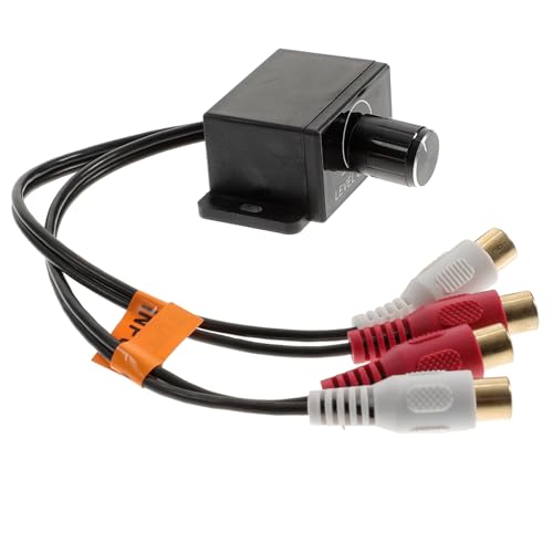 MUCKLILY Auto Lautstärkeregler Cinch Bassregler mit Rca Anschluss Fernbedienung Gain Level Controller für Car Audio Metallgehäuse Kabel Kompatibel mit Dc Systemen von MUCKLILY