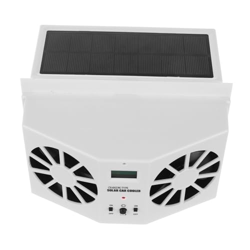 MUCKLILY Auto-lüfter Montiert Für Autofensterlüfter Konditionierung Klein Auto Kühler Autoventilator Solarbetrieben Solar-auto-abluftventilator, Fensterlüftung Abs Weiß von MUCKLILY