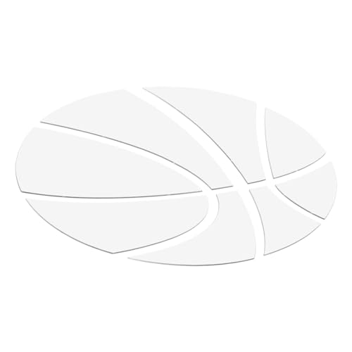 MUCKLILY Basketball Wandaufkleber aus Abnehmbar Selbstklebend für Wanddekoration im Sportstil Reflektierender Spiegelaufkleber von MUCKLILY