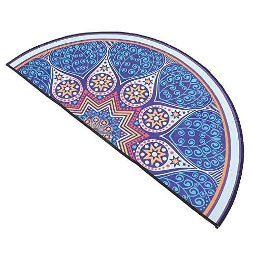 MUCKLILY Bohemian Halbrunde Fußmatte Vintage Mandala Muster rutschfest und Langlebig für Eingangsbereich Badezimmer oder Wohnzimmer von MUCKLILY
