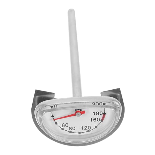 MUCKLILY Bratthermometer Fleischthermometer Hühnerthermometer Frittierthermometer für Öl Thermometer zum Kochen Öl Frittierthermometer Kochthermometer Ölthermometer Rostfreier Stahl Silber von MUCKLILY