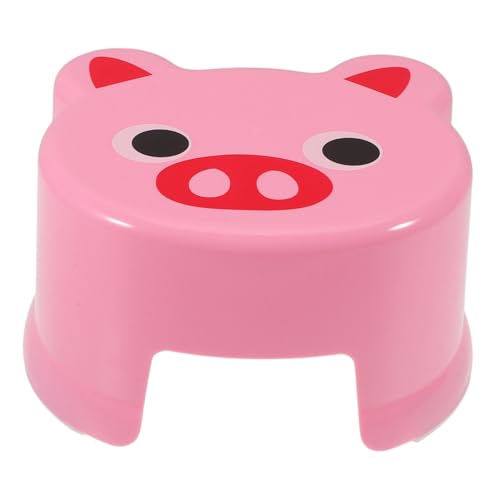 MUCKLILY Cartoon-Bank Japanischer Kurzer Bad Balkon Lebender Hocker Kunststoffstufe Kleiner Duschhocker Asiatischer Stuhlgang Japanischer Duschhocker Plastik Rosa von MUCKLILY